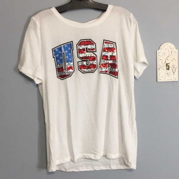 Victoria's Secret PINK USA Bling Tee in L - Picture 4 of 5